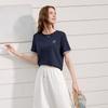 Betu Women's Color-Block Plaid Cuff Short Sleeve T-Shirt