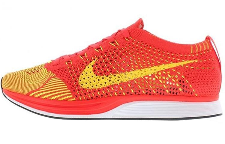 Nike Flyknit Racer Bright Crimson Volt 526628-601 36.5