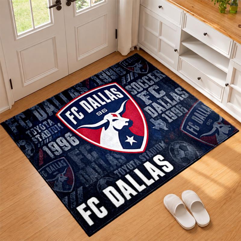 FC Dallas Carpet Door Mat for Living Room or Bedroom Protective Mat Under Chair Office Decoration Christmas Gift Birthday Present