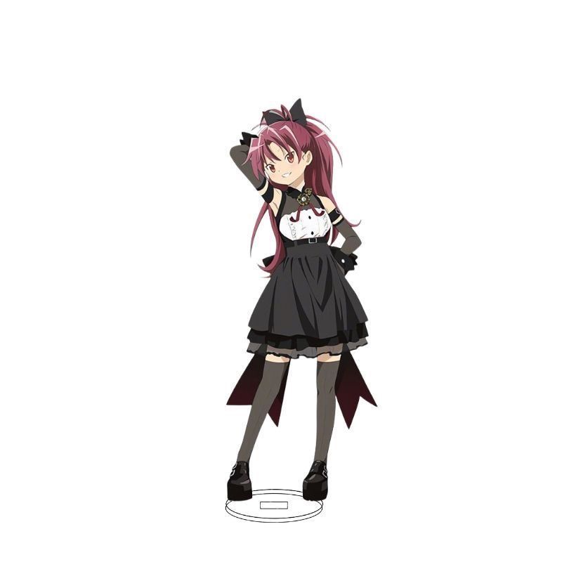 Madoka Magica Gothic Skirt Stand Card Acrylic Desktop Collect Figure Model Ornaments Akemi Homura Miki Sayaka Standing Sign Gift
