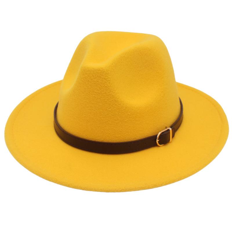 European And American Style Small Belt Top Hat Model Wears And Takes Pictures, Big-Brimmed Jazz Hat Modifies Face Shape, Ethnic Style Men'S And