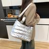 Cotton Clothing Bag Autumn and Winter Casual Lazy Style Foreign Style Portable Wide Shoulder Strap Crossbody Bag Embroidery Thread Large Capacity