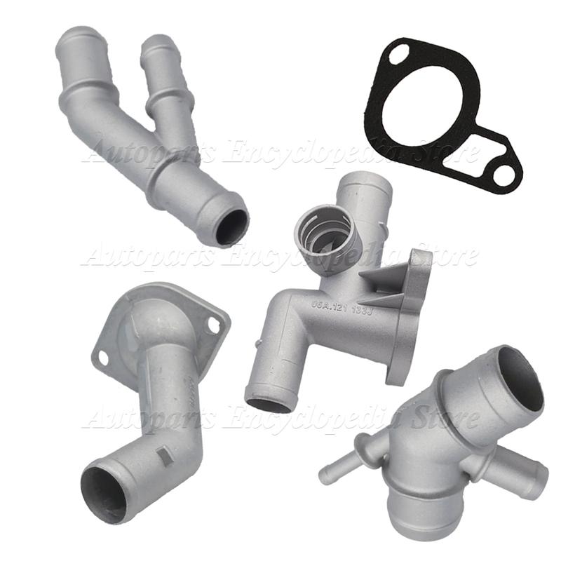 Car Aluminum Coolant Flange Upgrade Kit Engine Coolant Replacement A Set 06A121132A For MK4 1.8T TT Auto Accessories