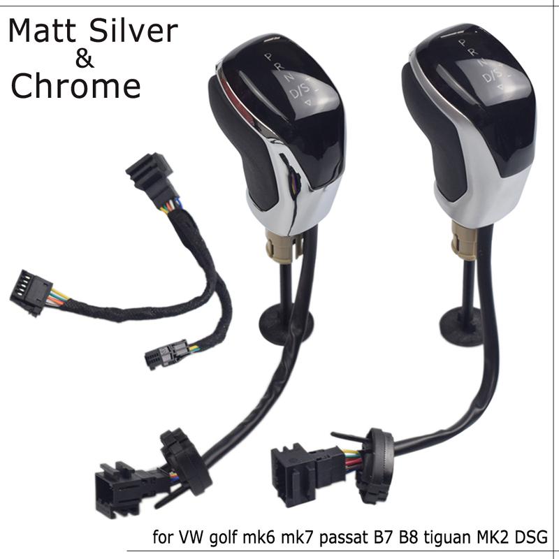 On DSG LED Electronic Synchronization Display Gear Shift Knob Gear Stick For V W Passat B8 Arteon Tiguan MK2 TROC Atlas Golf MK7