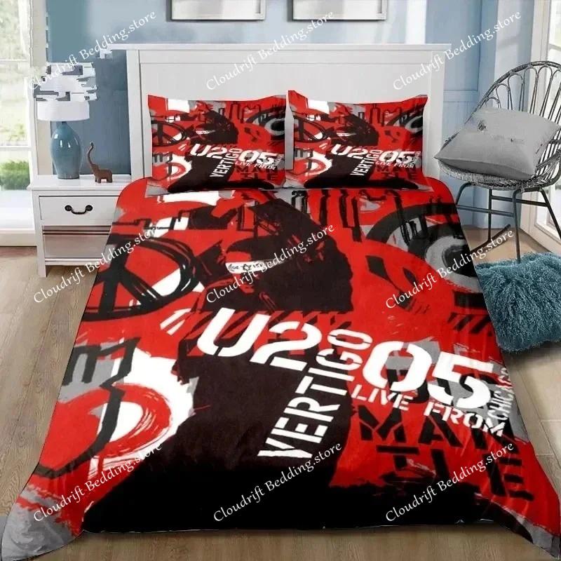 Rock U2 Band Bedding Set Quilt Cover Pillowcase Comforter king Queen Size Boys Adult Duvet Cover Bed Set