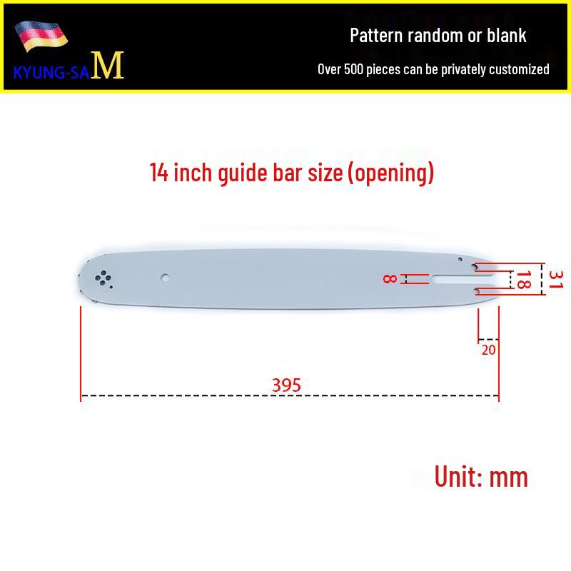 Gasoline Chainsaw Chain Guide Bar with 12-20 inch Options & Universal Lithium Battery Compatibility