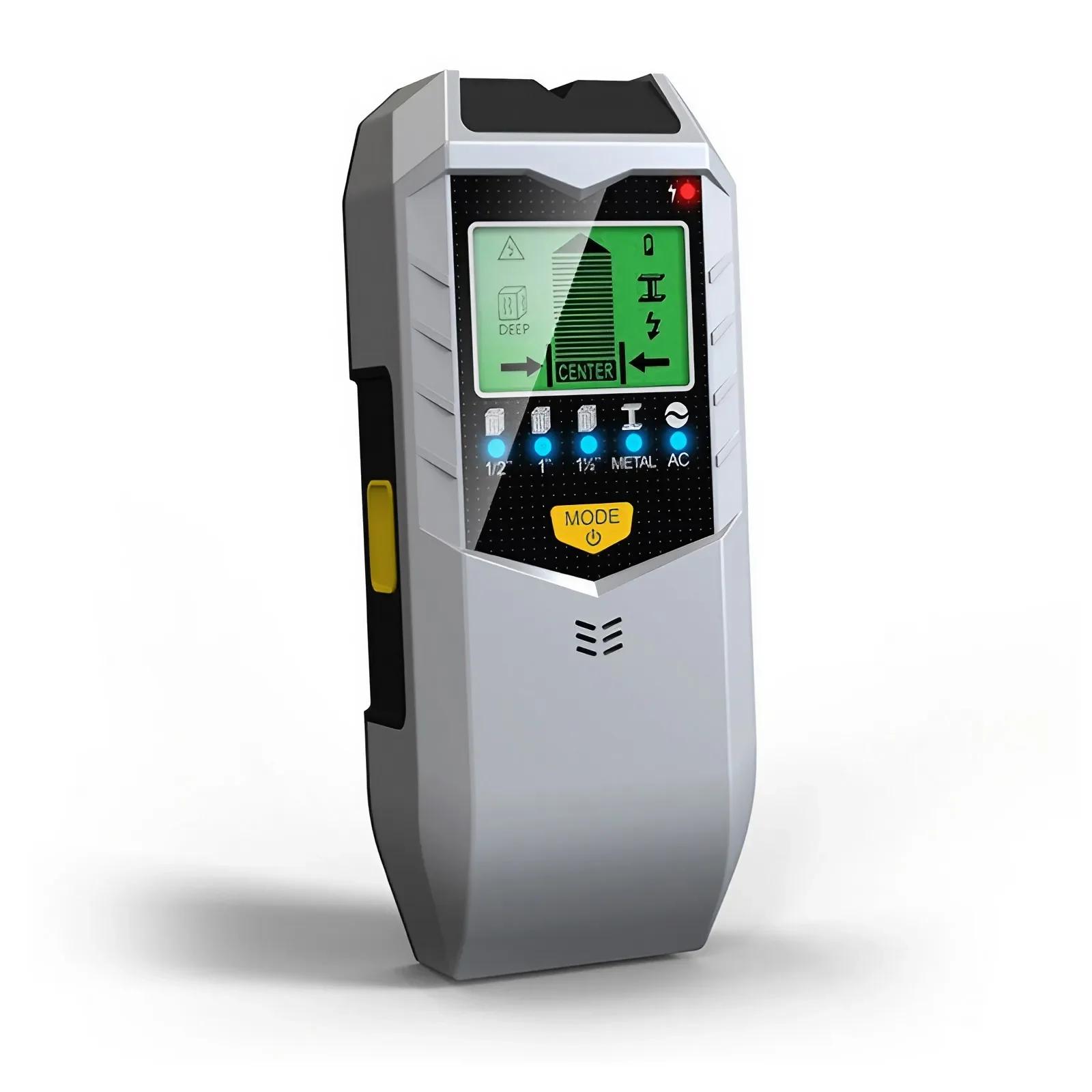 

5in1 Wall Metal Detection Instrument Measuring Metal Current Wire Wood Handheld Detector Stud Post Measuring Instrument Scanner серебряный