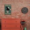 Metal Poster Wall Decor, Retro Vintage Black Cat Rectangle, Bar Pub Home Art