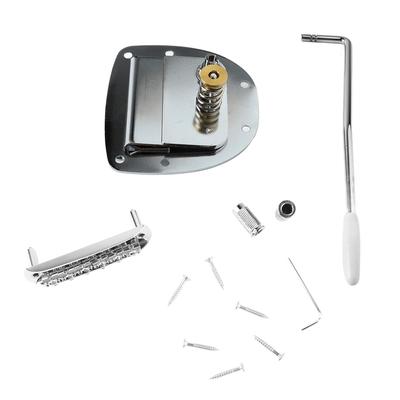 Guitar Bridge Tailpiece Electric Jazz Metal Replacement Kit with Screw Accessories