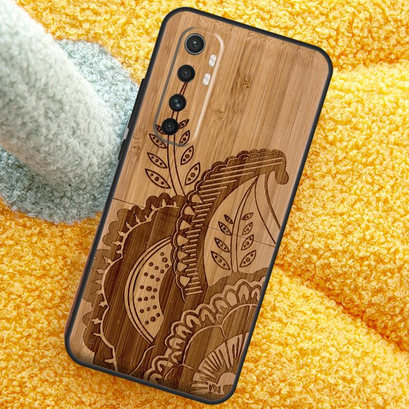 Natural Bamboo Wood Animal Print For Xiaomi Mi 11T Pro 9T 10T 11 Lite Cover Fundas For POCO F3 M3 M4 X3 Pro X3 GT NFC Case