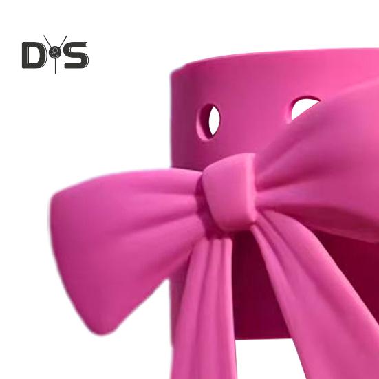 Water Cup Boot Sleeve for Quencher Adventure Tumbler 40oz DIY Decoration Reusable Silicone Bottle Cover with Bow Decoration Carrying Handle Strap