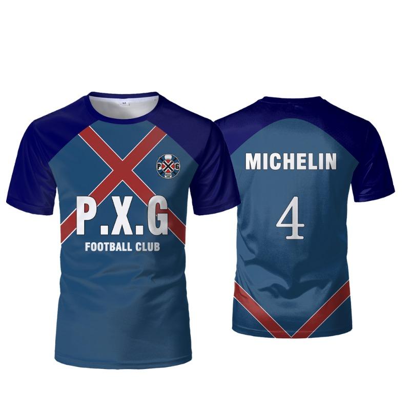 PXG Blue Lock Japanisches Anime-Trikot, Fußballuniform Nr. 9 Rin Shidou, Cosplay-T-Shirts, Freizeit-Sportoberteile für Herren und Damen