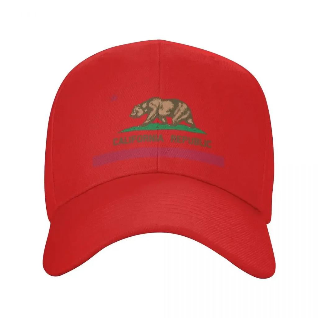 Custom Bear California Republic Flag Baseball Cap Sports Unisex Womens Adjustable Dad Hat Autumn Snapback Hats