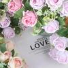 Nordic Style Silk Rose Bouquet - Romantic Artificial Flowers for Living Room & Wedding Decoration