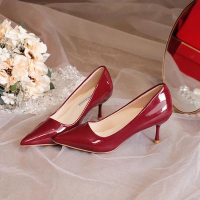 Fashion Shoes Leather Women Pumps Sexy High Heels Pointed Lady Party Shoes Stilettos Women Heels Fashion Wedding Shoes