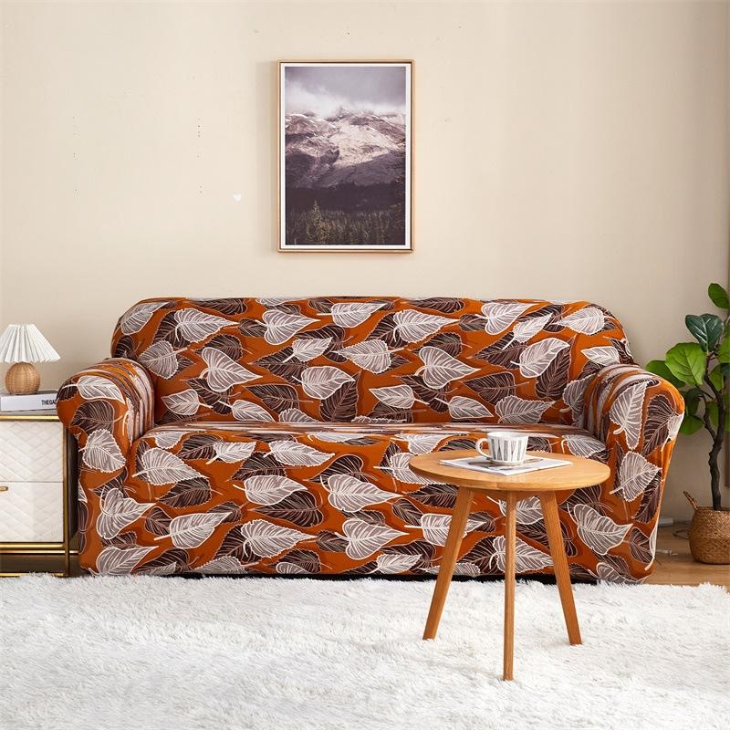 Elastic All Inclusive Printed Sofa Cover Easy To Install Sofa Protector for Living Room Anti-Wear Home Decor for All Seasons