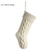 1PC Christmas Stockings Cable Knit Stocking Christmas Gifts Holiday Stocking Xmas Decoration Candy Christmas Socks Length 46cm