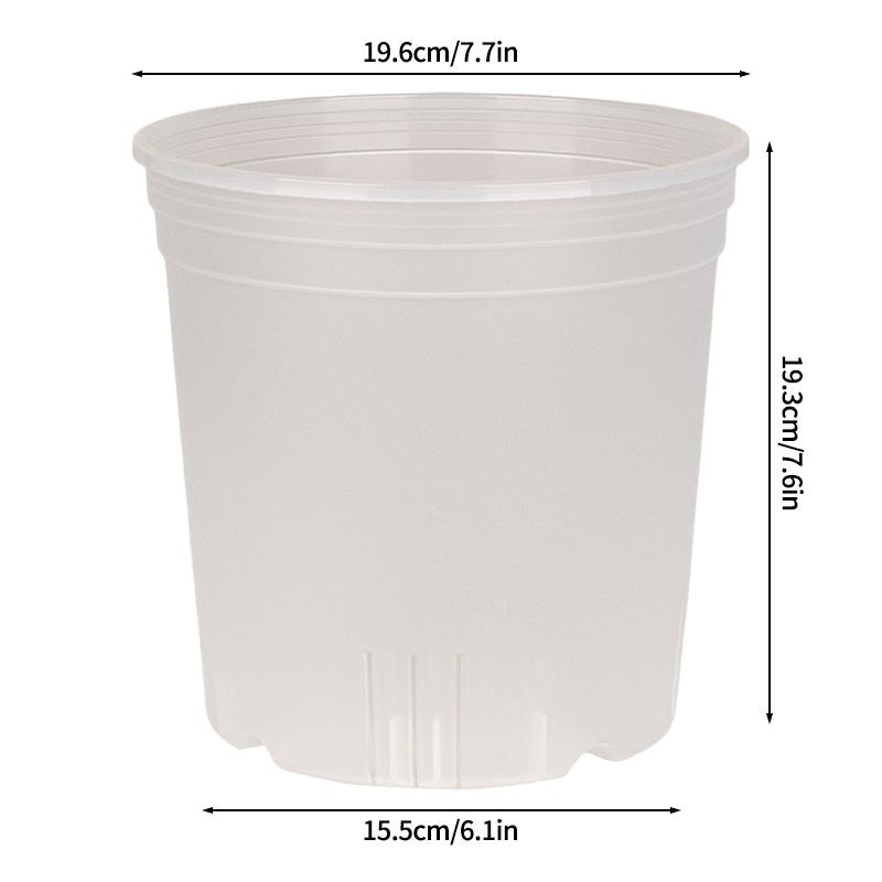Transparent Gallon Flowerpot Plastic Planters Household Balcony Potted Plant Pot Root Control Breathable Seedling Nursery Pot
