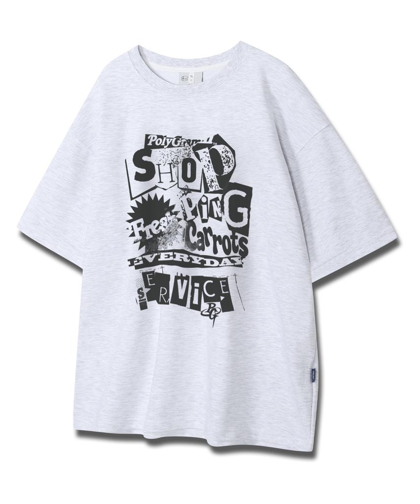 POLYGRAM Shopping Premium Double-Sided Oversized Short Sleeve T-Shirt - 3 Colors