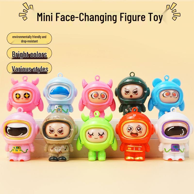 Children's Firefighter Face-Changing Doll Keychain Pendant