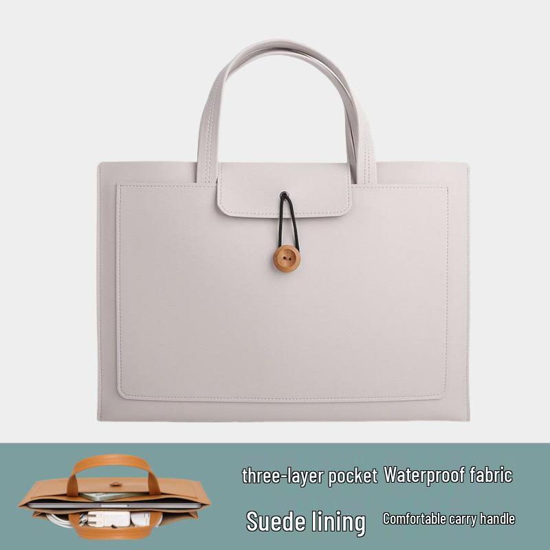 MacBook PU Leather Laptop Bag & iPad Sleeve - 15 Inch Plush Notebook/Tablet Case