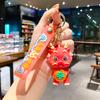 Cute Cartoon Get Rich And Lucky Cat Keychain Tassel Doll Car Key Chain Pendant Night Market Stall Gift