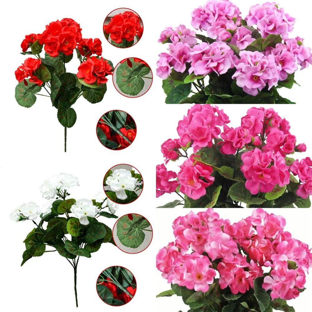 Silk Simulated Begonia Flower 35CM Artificial Flower New Home Floral Arrangement  Table Decoration