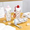 Children's Cartoon Straw Water Bottle