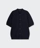 Musinsa Standard Washable Supima Cotton Collared Short Sleeve Cardigan [Navy]