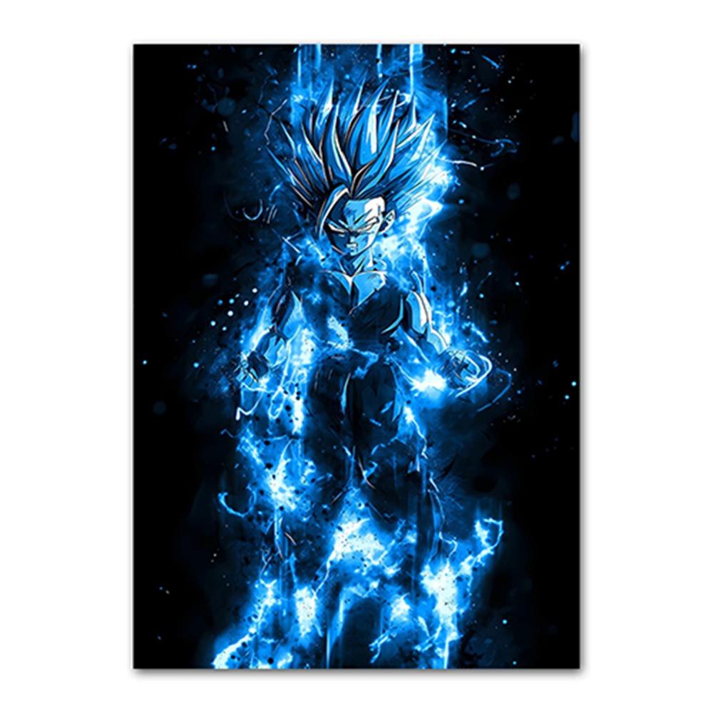 Japanese Modern Anime Retro Dragon Ball Poster Goku Gohan Vegeta Piccolo Friza Canvas Painting Print Wall Art Children Gift