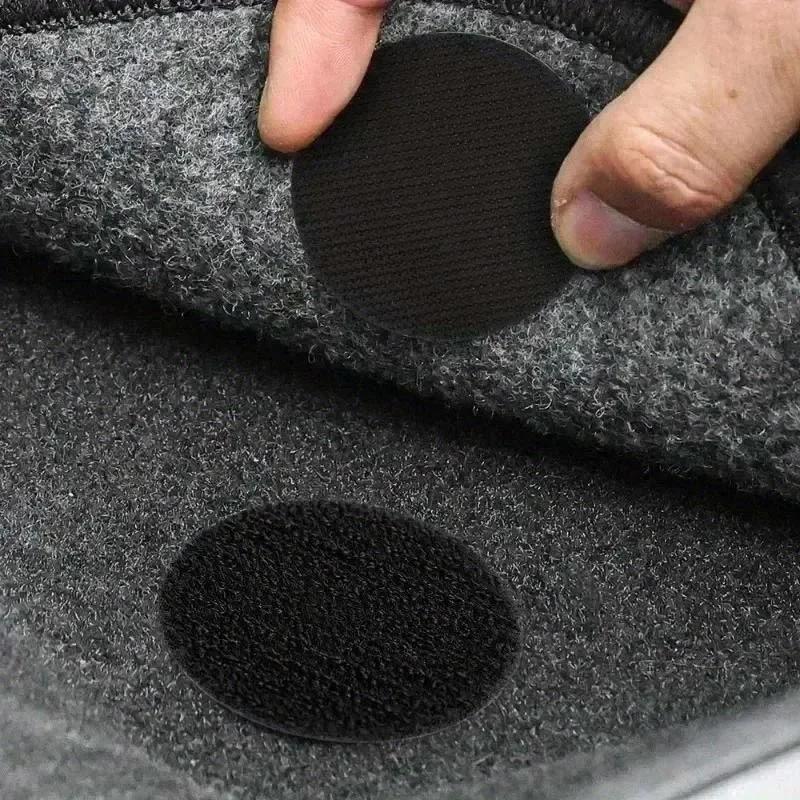 100 Stück doppelseitig Haushalt Gebrauch Klettverschluss Schwarzes Pad Fixierflicken Doppelseitige Matte Griffband Selbstklebend DIY Bekleidung