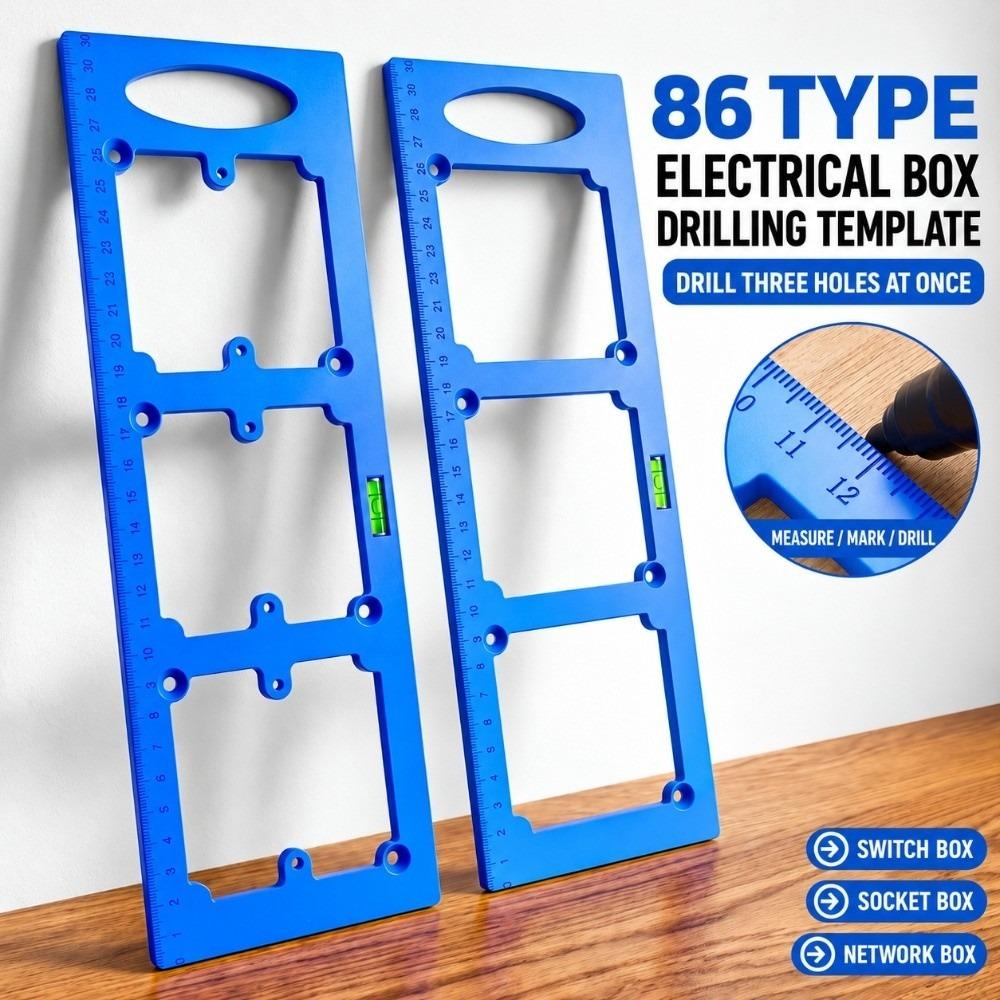 ABS 86 Switch Box Opening Jig With Level Electrical Socket Hole Position Tool for Electrician