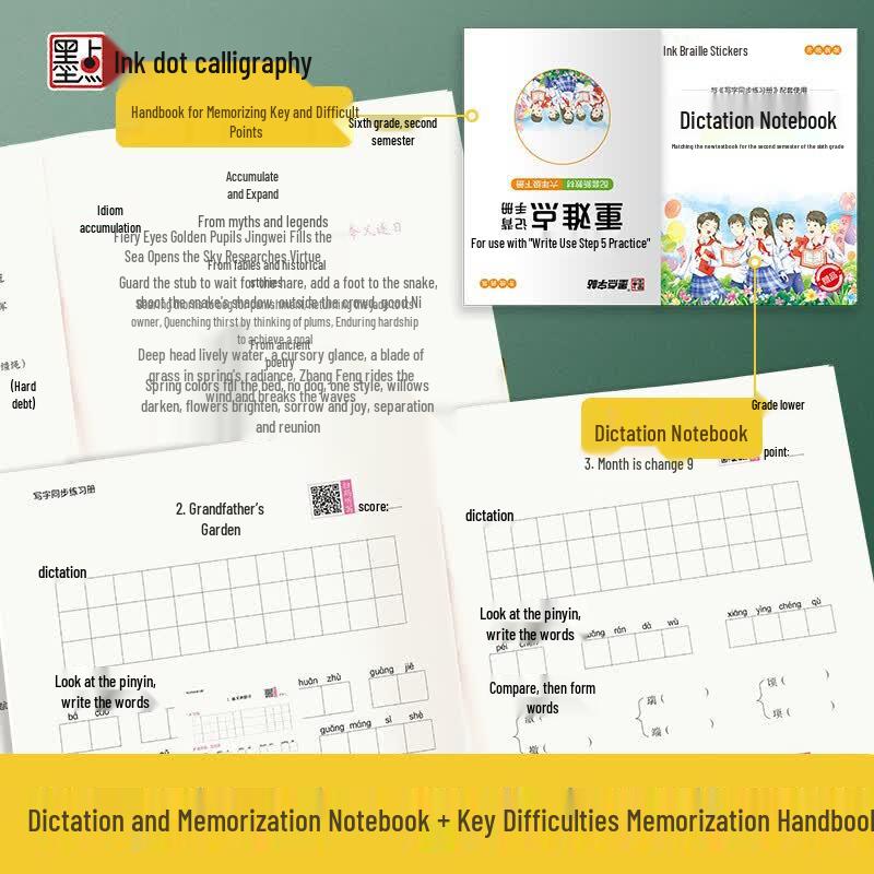 Ink Dot Calligraphy Practice Book for Primary School