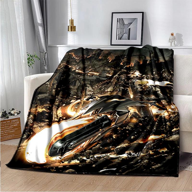 2026 New Marvel Horror Ghost Rider Cartoon Gift Soft Blanket,Soft Throw Blanket for Home Bedroom Bed Sofa Picnic Child Cover Kid
