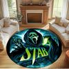 Ghostface Print Round Rug, Washable Floor Carpet, For Entryway Dorm Laundry Room Office Study, Home Decor Birthday Christmas Gift