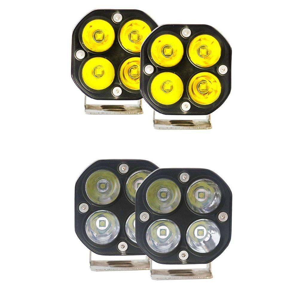 White/Yellow Light Motorcycle Work Light Waterproof Car Fog Lamp Motorcycles