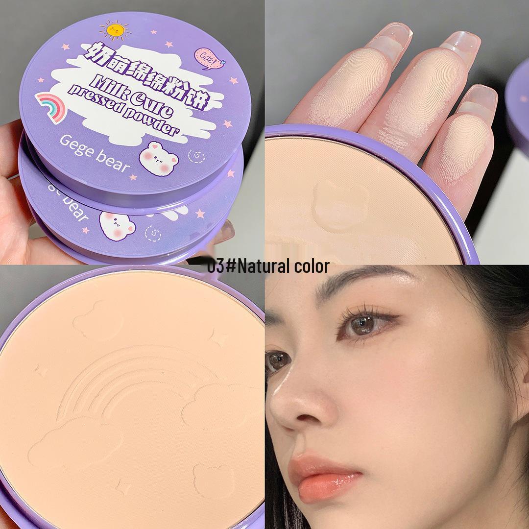 Gege Little Bear Milky Soft Translucent Matte Brightening Loose Setting Powder for Students