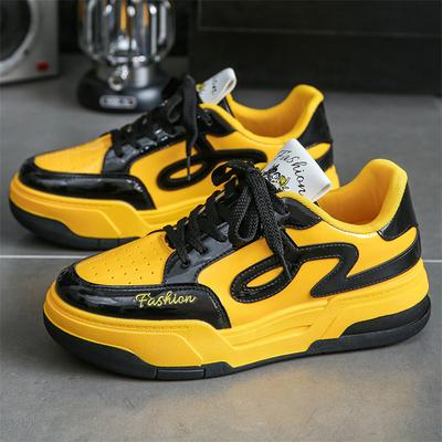 Heißer Verkauf Gelbe Skateboard-Schuhe Herren Atmungsaktiv Niedrig geschnitten Herren Skateboard-Sneaker Komfort Plateau Streetwear-Schuhe für Herren*