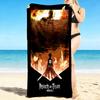 1Pc Attack Titan Fire Fear Beach Towel Quick Dry Multiuse For Beach Pool Gym Yoga Home Travel Christmas Halloween Xmas Gift L1146