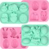 1PC rabbit egg chocolate mold household DIY plaster ornament aromatherapy pinch cake dessert
