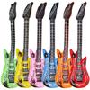 6 szt. Losowy kolor 55 cm Nadmuchiwana Gitara Rockowa PVC Nadmuchiwana Zabawka na Imprezę Tematyczną Lata 80. 90. Dekoracje Urodzinowe Rekwizyty do Zdjęć