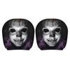 Scary Headrest Covers 2 Pieces Universal Elastic Halloween Spooky Auto Front Seat Rest Decor For Daily Commutes Road Trip Truck