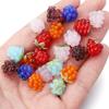 2pcs Raspberry Lampwork Beads Cute Fruit Grape Glass Loose Beads For Jewelry Making DIY Bracelets Necklace Earrings Accessories
