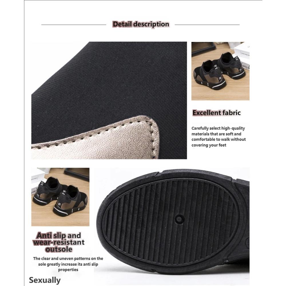 JMXD Spring Summer Womens Breathable Flyknit Slip On Sneakers Lightweight Soft Sole Running Shoes One Step Comfort Casual Ladies Footwear