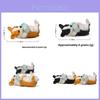Meia de Corgi Husky de Desenho Animado Fofa Mordendo Miniatura de Resina Para Presentear e Decorar