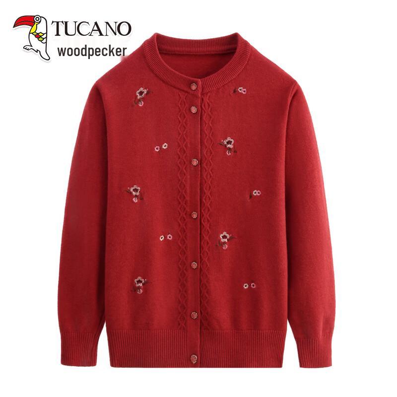 Women's Floral Embroidered Lightweight Cardigan for Seniors