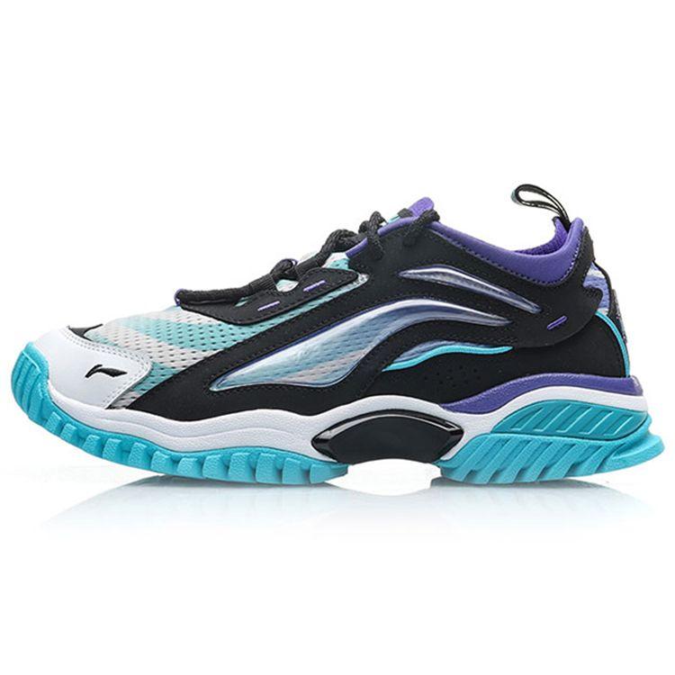 

Li Ning Aurora Skywalker Bad Five Xlarge амортизирующие нескользящие низкие спортивные повседневные туфли мужские кроссовки сине-черные AGLP115-2