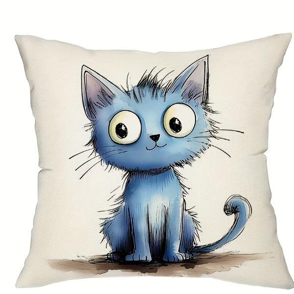 Bohemian 3D Black Cat Cushion Cover Pillowcase Home Bedroom Living Room Decor Home Decoration Zipper Washable Fast Shipping