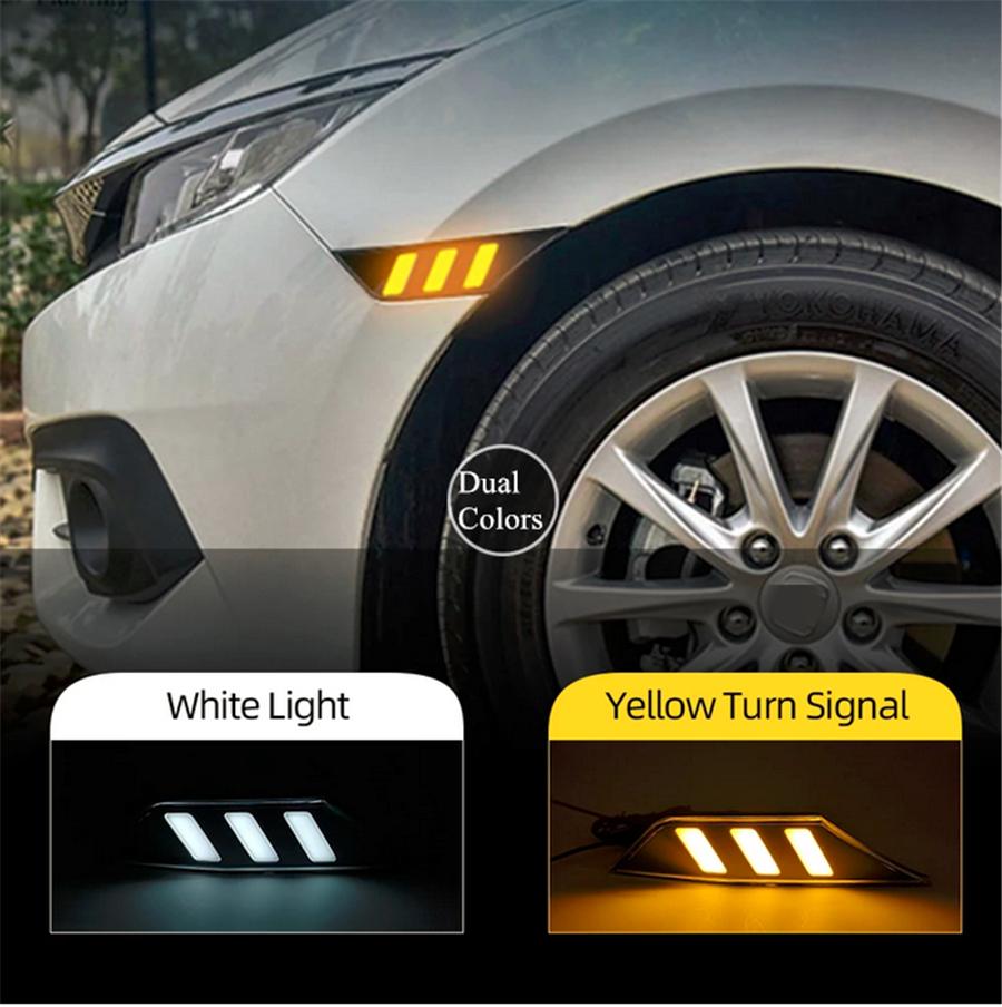 LED Side Marker Lights Turn Signal Lamp Daytime Running Light DRL For HONDA CIVI