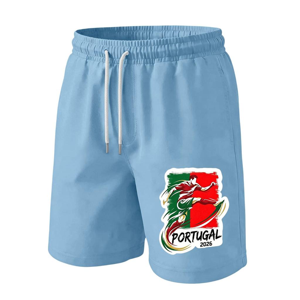 Men's Soccer Print Athletic Shorts for Casual Wear